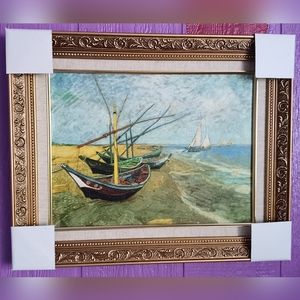 Giclee print painting with frame